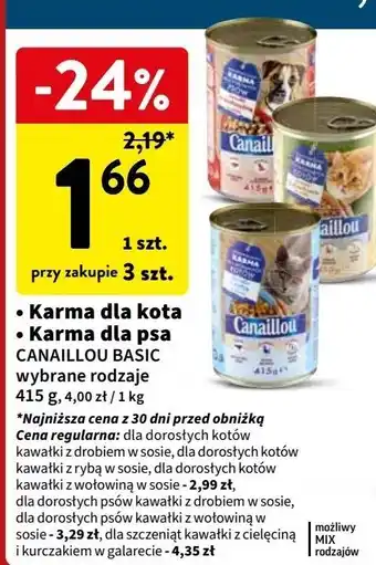 Intermarche Pokarm dla psa junior z drobiem Canaillou oferta