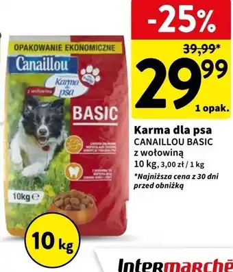 Intermarche Karma dla psa basic z wołowiną Canaillou oferta