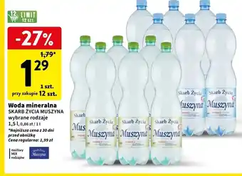 Intermarche Woda gazowana Muszyna Skarb Życia oferta
