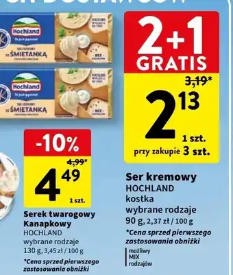 Intermarche Ser kremowy ze śmietanką Hochland oferta