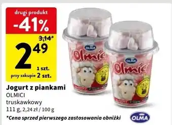 Intermarche Jogurt truskawkowy z serduszkami piankowymi Olma Olmici oferta
