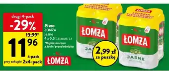 Intermarche Piwo Łomża Jasne (Dawniej Export) oferta