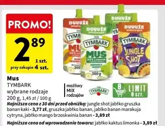 Intermarche Mus jabłko-banan-marakuja-cytryna Tymbark oferta