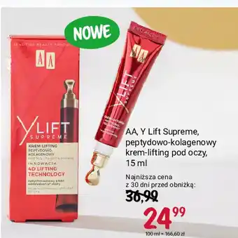 Rossmann Krem-lifting pod oczy Aa Y Lift Supreme oferta