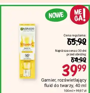 Rossmann Fluid rozświetlający spf 50+ Garnier Vitamin C oferta