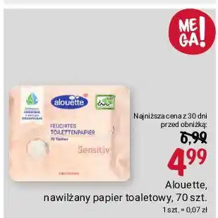 Rossmann Papier toaletowy nawilżany sensitive Alouette oferta