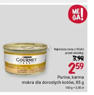 Rossmann Karma dla kota kurczak Purina Gourmet Gold oferta