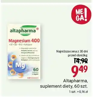 Rossmann Magnez 400 i witaminy z grupy b Altapharma oferta