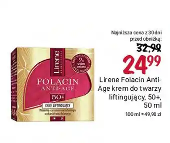 Rossmann Krem do twarzy 50+ Lirene Folacin Anti-Age oferta