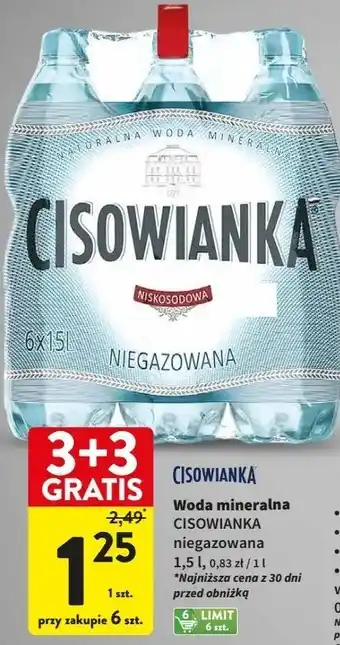 Intermarche Woda niegazowana Cisowianka oferta