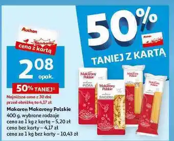 Auchan Makaron spaghetti Makarony Polskie oferta