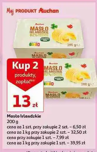 Auchan Masło irlandzkie Auchan Różnorodne (Logo Czerwone) oferta