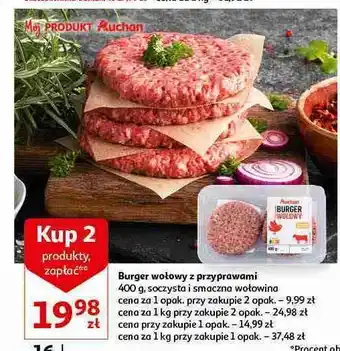 Auchan Burger wołowy Auchan oferta