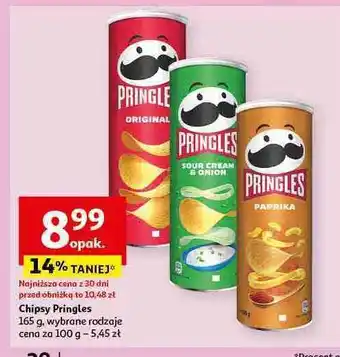 Auchan Chipsy sour cream-onion Pringles oferta