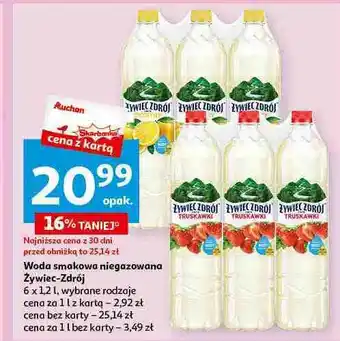 Auchan Woda truskawkowa Żywiec Zdrój Z Nutą oferta