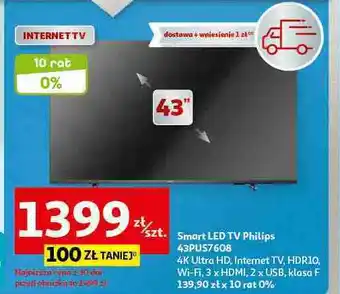 Auchan Telewizor 43'' 43pus7608/12 Philips oferta