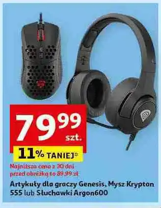 Auchan Mysz dla graczy krypton 555 Genesis oferta