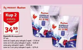 Auchan Tabletki do zmywarki Auchan Różnorodne (Logo Czerwone) oferta