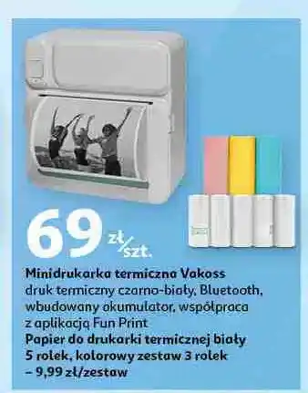 Auchan Mini drukarka termiczna Vakoss oferta