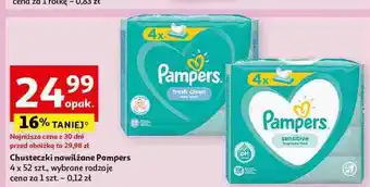 Auchan Chusteczki nawilżane Pampers Fresh Clean oferta