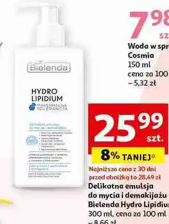 Delikatna emulsja do mycia i demakijażu Bielenda Hydro Lipidium