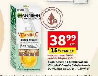 Auchan Serum na przebarwienia Garnier Vitamin C oferta
