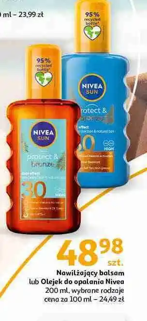Auchan Olejek w sprayu aktywujący opaleniznę spf 30 Nivea Sun Protect & Bronze oferta