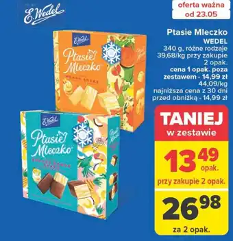 Carrefour Ptasie Mleczko E. Wedel oferta
