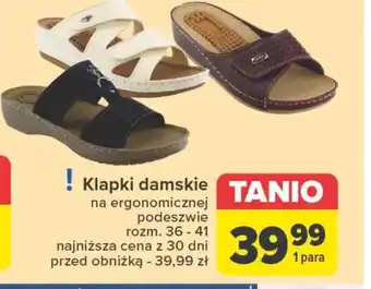 Carrefour Klapki damskie oferta