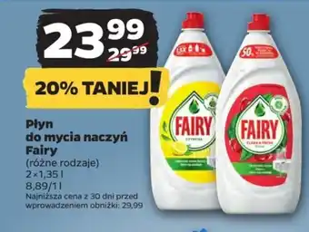 Netto Płyn do mycia naczyń Fairy 2 x 1,35 l oferta