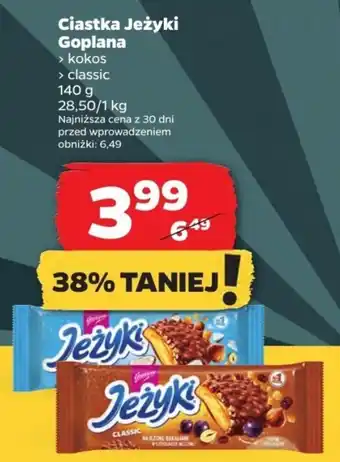 Netto Ciastka Jeżyki Goplana 140 g oferta
