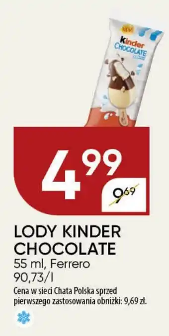 Chata Polska LODY KINDER CHOCOLATE 55 ml oferta