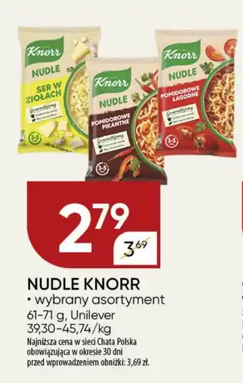 Chata Polska NUDLE KNORR 61-71 g oferta