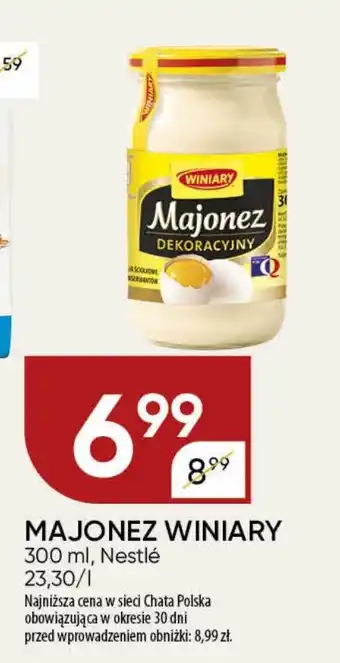 Chata Polska MAJONEZ WINIARY 300 ml oferta