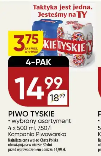 Chata Polska PIWO TYSKIE 4 x 500 ml oferta