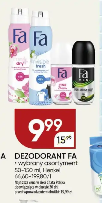 Chata Polska DEZODORANT FA 50-150 ml oferta