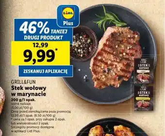 Lidl Stek wołowy w marynacie 200 g/1 opak. oferta