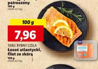 Lidl Łosoś atlantycki, filet ze skórą 100 g oferta