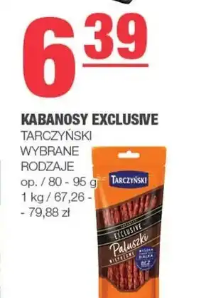 EuroSPAR Tarczyński Kabanosy Exclusive paluszki wieprzowe 95 g oferta