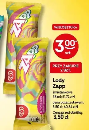 Żabka Zapp Lody o smaku toffi 58 ml oferta