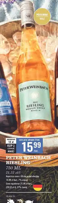 Biedronka Wino Peter Weinbach Riesling oferta