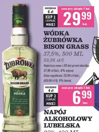 Biedronka Wódka Żubrówka Bison Grass oferta