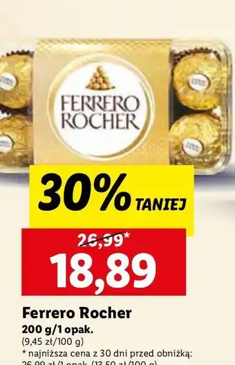 Lidl Praliny w pudełku plastikowym Ferrero Rocher oferta