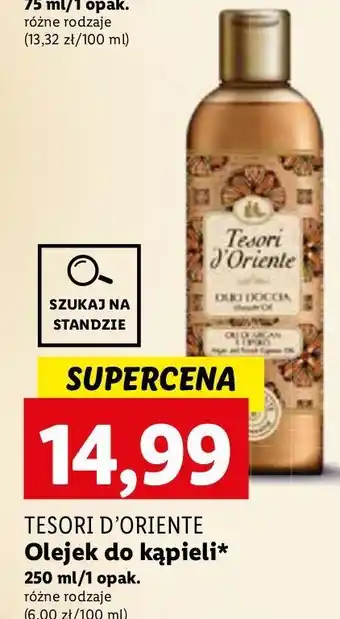 Lidl Olejek pod prysznic amla & sesame oil Tesori D'oriente oferta