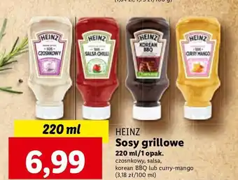 Lidl Sos curry mango Heinz oferta