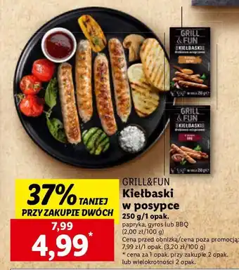 Lidl Kiełbasaki grillowe w papryce Grill And Fun oferta