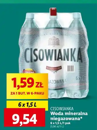 Lidl Woda gazowana Cisowianka oferta