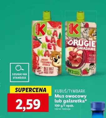 Lidl Galaretka jabłko-truskawka-aronia Kubuś oferta