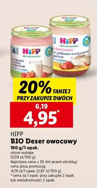 Lidl Truskawki i maliny z jogurtem Hipp Owoce & Jogurt oferta