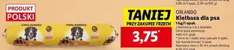 Lidl Kiełbasa dla psa z drobiem Orlando oferta